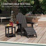 LUE BONA Folding Adirondack Chair Set of 2