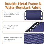 Navy Outdoor Zero Gravity Lounge Rocker with Pillow