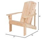 Mid-Century Modern Wooden Adirondack Patio Chair