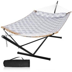 Mansion Home 12FT Freestanding Double Hammock Set