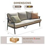 Natural Expressions Outdoor Sofa with Wicker Backrest