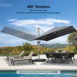 10' x 10' Champagne Square Patio Umbrella