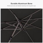 10' x 10' Champagne Square Patio Umbrella