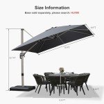 10' x 10' Champagne Square Patio Umbrella