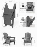 MUCHENGHY Folding Adirondack Patio Chairs - Weather Resistant