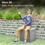 EAST OAK Waterproof Outdoor Storage Box - 31 Gallon