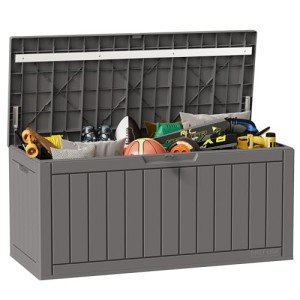 EAST OAK 90 Gallon Waterproof Outdoor Storage Box