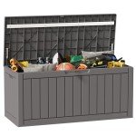 EAST OAK 90 Gallon Waterproof Outdoor Storage Box