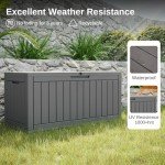 EAST OAK 90 Gallon Waterproof Outdoor Storage Box
