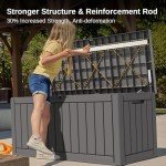 EAST OAK 90 Gallon Waterproof Outdoor Storage Box