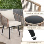 Kromax 3-Piece Outdoor Rattan Bistro Set