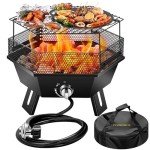 VIVOHOME 58,000 BTU Portable Propane Fire Pit