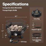 VIVOHOME 58,000 BTU Portable Propane Fire Pit