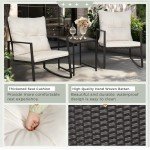 SUNCROWN 3-Piece Outdoor Rocking Bistro Set