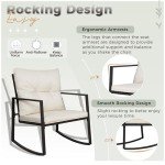 SUNCROWN 3-Piece Outdoor Rocking Bistro Set