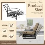 Oakcloud Adjustable Outdoor Lounge Chair with Cushions