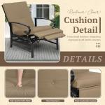 Oakcloud Adjustable Outdoor Lounge Chair with Cushions