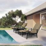 Oakcloud Adjustable Outdoor Lounge Chair with Cushions