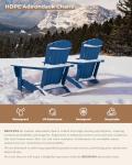 BRIOPAWS Oversized Adirondack Chairs Set of 4