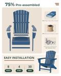 BRIOPAWS Oversized Adirondack Chairs Set of 4