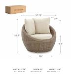 Ashley DANSON Swivel Lounge Chairs with Cushions, 2-Pack