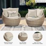 Ashley DANSON Swivel Lounge Chairs with Cushions, 2-Pack