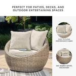 Ashley DANSON Swivel Lounge Chairs with Cushions, 2-Pack