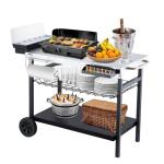 Pittazero Movable Outdoor Grill Cart with Storage