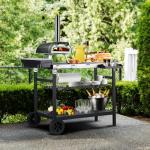 Pittazero Movable Outdoor Grill Cart with Storage