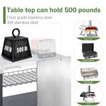 Pittazero Movable Outdoor Grill Cart with Storage