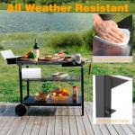 Pittazero Movable Outdoor Grill Cart with Storage
