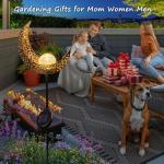 Outdoor Solar Moon Glass Globe Garden Light
