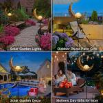 Outdoor Solar Moon Glass Globe Garden Light