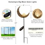 Outdoor Solar Moon Glass Globe Garden Light