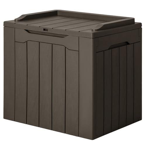 JUMMICO Waterproof 31 Gallon Resin Deck Box
