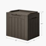 JUMMICO Waterproof 31 Gallon Resin Deck Box