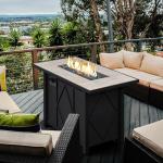 Yaheetech 43” Propane Fire Pit Table with Cover