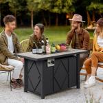 Yaheetech 43” Propane Fire Pit Table with Cover