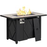 Yaheetech 43” Propane Fire Pit Table with Cover