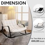 Beige Oversized Rocking Chair for Indoor/Outdoor Use