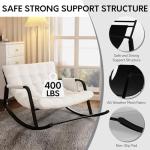 Beige Oversized Rocking Chair for Indoor/Outdoor Use