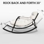 Beige Oversized Rocking Chair for Indoor/Outdoor Use