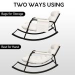 Beige Oversized Rocking Chair for Indoor/Outdoor Use