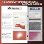 Favoyard Waterproof Deep Seat Patio Cushion Set