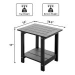 Weather Resistant Black Adirondack Side Table