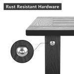 Weather Resistant Black Adirondack Side Table