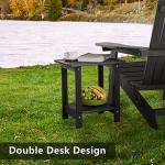 Weather Resistant Black Adirondack Side Table