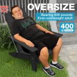 Oversize Folding Adirondack Chairs - Black