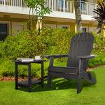 Weather Resistant Black Adirondack Side Table