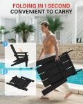 Oversize Folding Adirondack Chairs - Black
